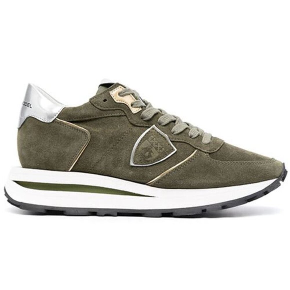 NEW Philippe Model Paris Tropez Haute Low-top Sneakers Women's Green Size: 7